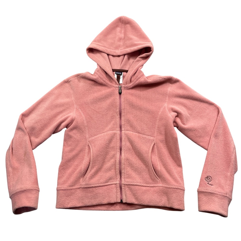 Patagonia‎ Small Womens 100% Polyester Full Zip Hoodie Fleece Kangaroo Pockets